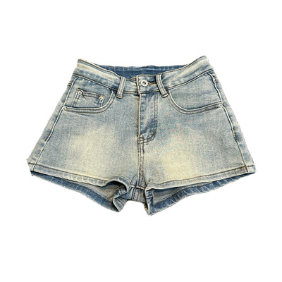 李李服饰加绒低腰自然丰胯2025冬季新款提臀百搭辣妹美胯牛仔短裤