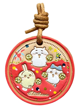 圣诞chiikawa头层牛皮钥匙扣包挂