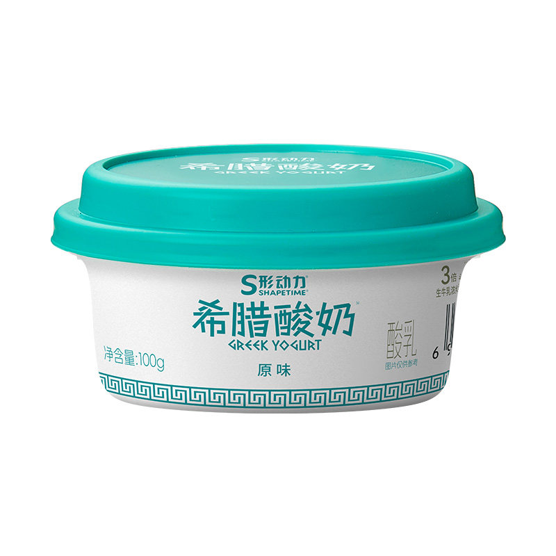 形动力希腊酸奶100g*4杯0蔗糖无蔗糖原味高蛋白早餐营养酸奶碗