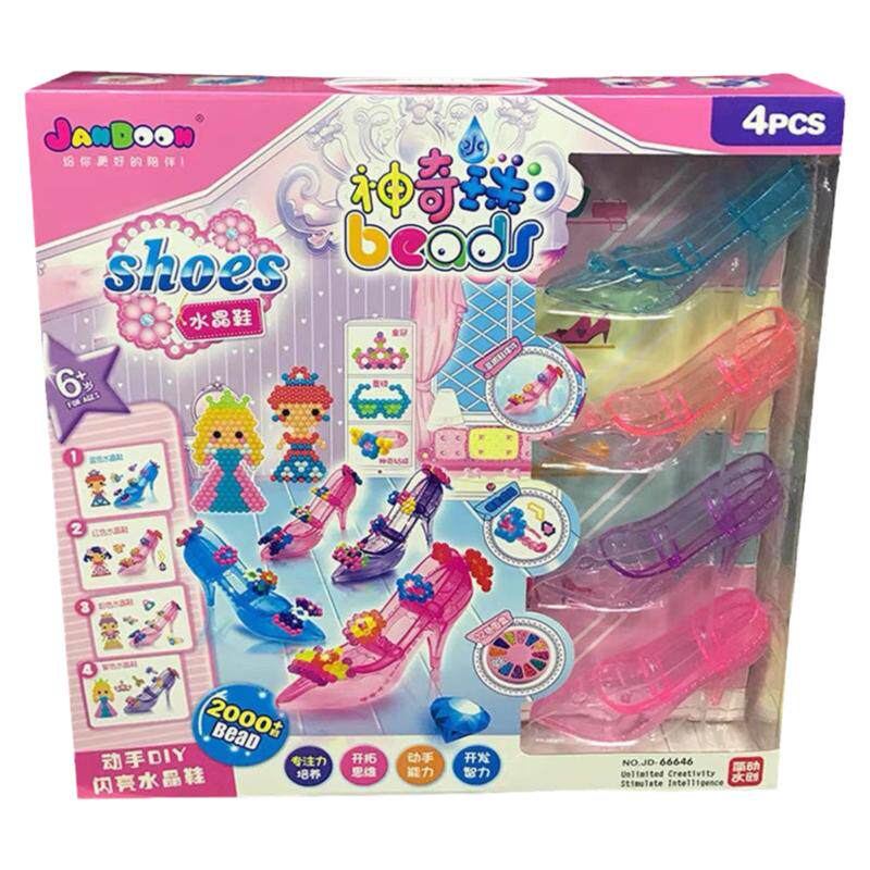 简动文创神奇水晶鞋水珠粘珠手工创意DIY益智女孩生日礼儿童玩具