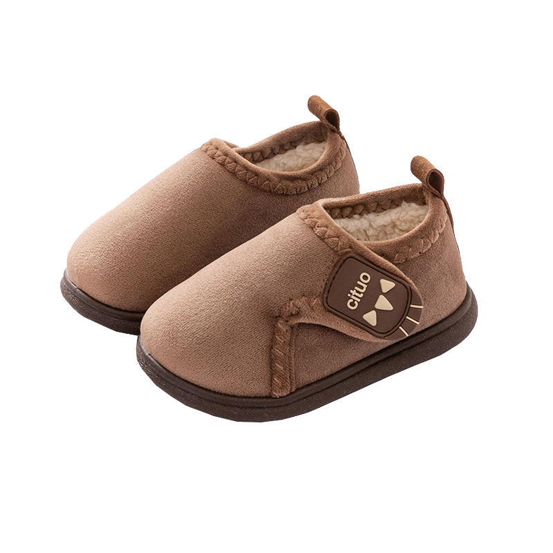 宝宝学步鞋秋冬季加厚保暖儿童棉拖鞋防滑加绒幼室内室外居家棉鞋