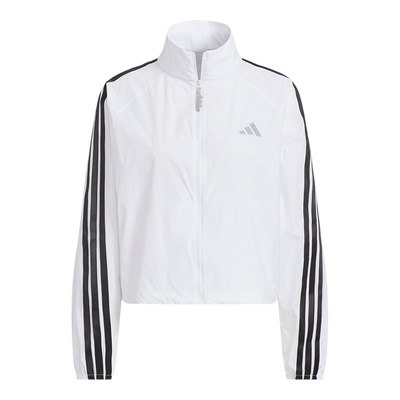 Adidas/阿迪达斯正品2025女士运动梭织三条纹立领经典外套KC0181