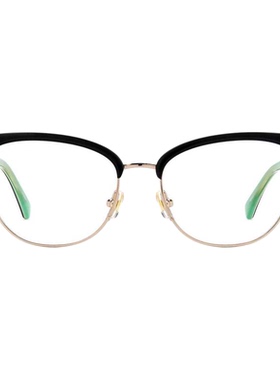 代购kate spade女士眼镜框全框金属黑色椭圆变体日常佩戴办公