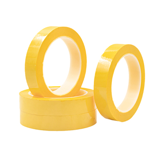 PET深黄色玛拉胶带 高频变压器绝缘马拉压敏胶布耐高温高压无痕电气麦拉火牛5S定位胶带3mm宽