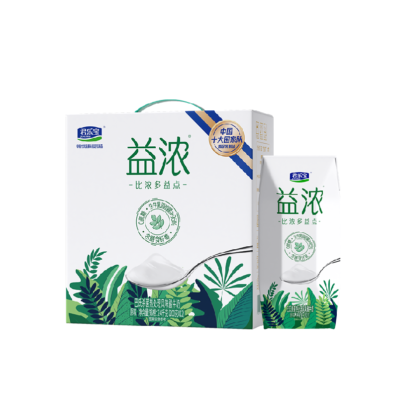 【下拉详情页领优惠】君乐宝益浓酸奶200g*12瓶含膳食纤维