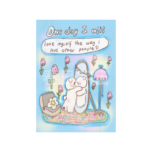 多巴胺海报梦幻卡通可爱小熊治愈系甜品插画少女心卧室床头装饰画