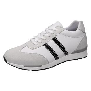 春季男鞋内增高复古德训鞋厚底轻便休闲运动鞋小码37增高鞋男8cm