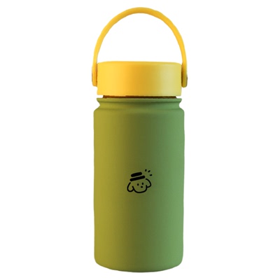 niniou周边丨可爱彩趣果绿保温杯男女情侣磨砂提手车载精致水杯子