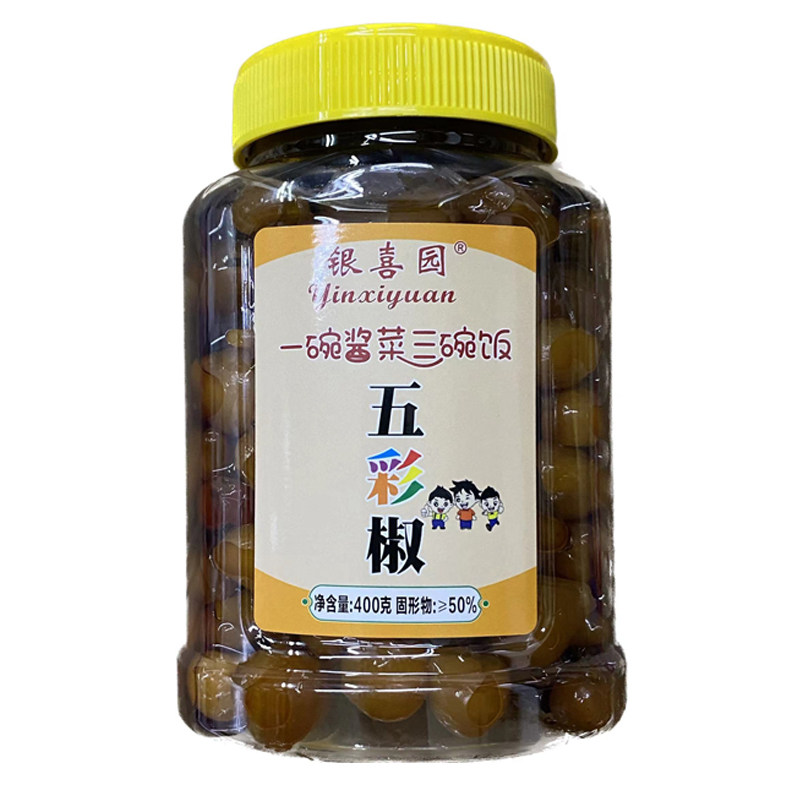 银喜园五彩椒酱菜下饭神器野山椒泡椒新鲜辣椒腌菜辣味即食拌饭酱