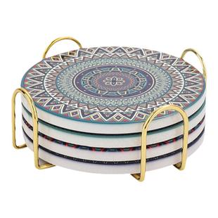 吸水杯垫茶杯水杯垫吧台办公室咖啡陶瓷杯垫复古隔热垫台面防水垫