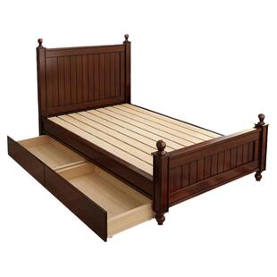 美式乡村实木床现代简约风1.8双人床1.5主卧婚床大床奢华公主床