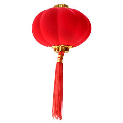 迷你植绒小灯笼挂饰绿植盆栽喜庆