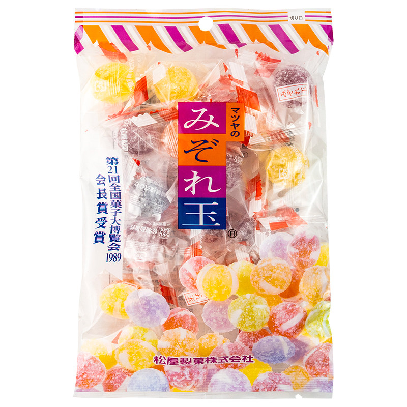 2包邮日本进口松屋制菓什锦水果硬糖果高颜值送人雪花球形零食
