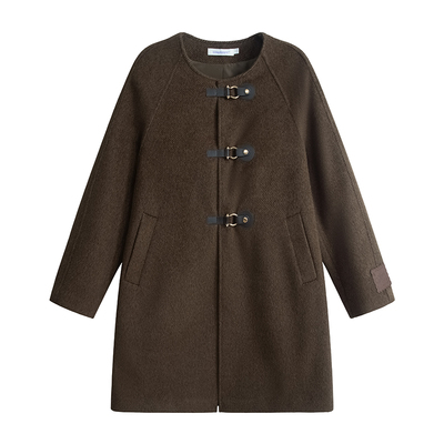 UNIFREE千金风宽松毛呢大衣