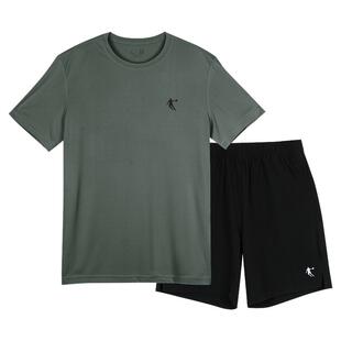 乔丹运动套装男夏季薄款速干跑步户外服男士冰丝短袖T恤篮球短裤