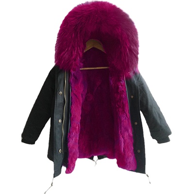 派克皮草男童狐狸大毛领冬季外套