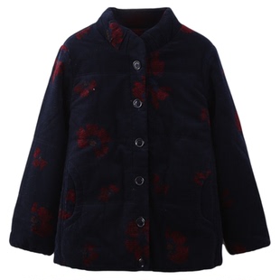 依佈妈妈装冬装新款棉服外套中老年女士全棉保暖上衣加厚大码棉袄