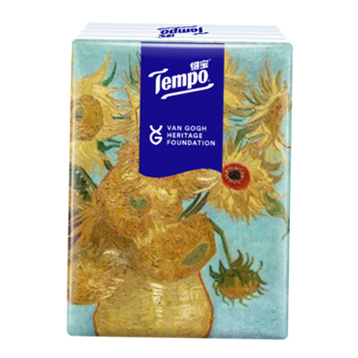 【ULINK】Tempo得宝梵高艺术手帕纸印花便携式4层7张1包