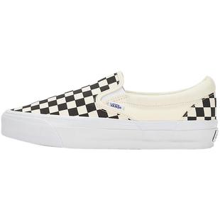 Vans范斯官方 Premium Slip-On黑白棋盘格轻质舒适帆布鞋低帮