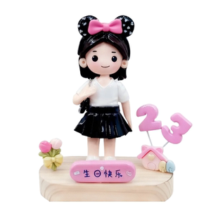 照片定制送女生生日礼品石塑粘土人偶闺蜜礼物软陶泥人Q版小人偶