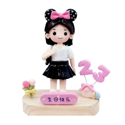 照片定制送女生生日礼品石塑粘土人偶闺蜜礼物软陶泥人Q版小人偶