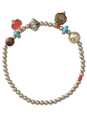 nicedream创意咖啡松果小花手链