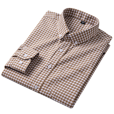 啄木鸟男士纯棉牛津纺长袖衬衫