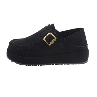 超火黑色厚底增高一脚蹬勃肯鞋女全包2026新款春季玛丽珍单鞋