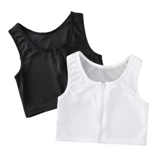 无痕束胸防震大胸显小运动内衣女缩胸超平胸夏季透气学生cos背心