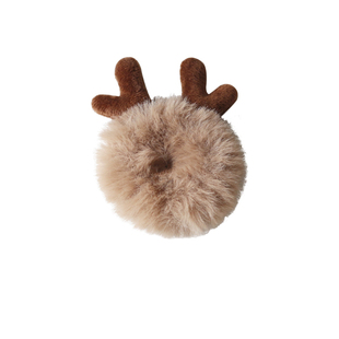 川野可爱毛绒圣诞鹿角皮筋丸子头发圈网红扎发头绳女发绳马尾头饰