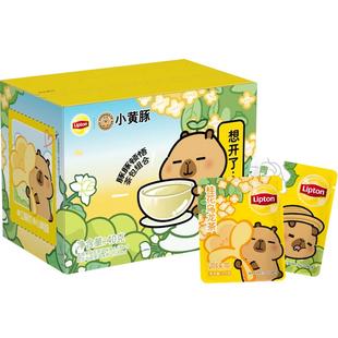 立顿Lipton小黄豚豚豚顿悟水果茶组合茶包40g年货节袋泡茶送杯子