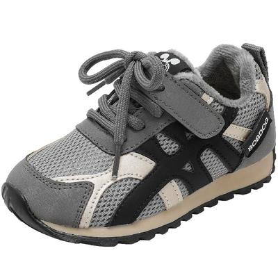 巴布豆童鞋儿童加绒运动鞋2025新款冬季男孩加厚德训鞋男童二棉鞋