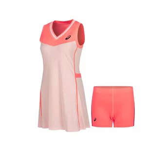Asics亚瑟士网球裙女 25年温网网球连衣裙圆领针织运动裙2042A210