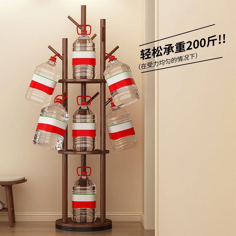 旋转衣帽架落地挂衣架立式衣服家用实木置物架卧室客厅挂架奢子轻