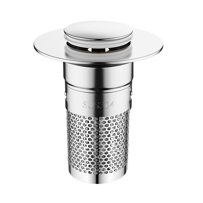 洗手面盆弹跳芯304不锈钢漏水塞洗脸池下水器卫生间通用漏水塞子