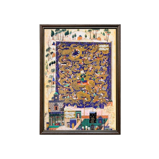 波斯细密画阿拉伯伊朗印度土耳其风情餐厅装饰画卧室玄关书房画