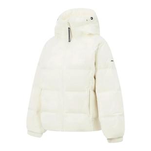 李宁羽绒服2025冬季新款女子保暖防泼水鸭绒短款羽绒夹克AYMV198