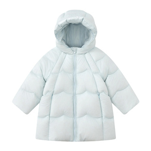 [三防蓄热]笛莎官方旗舰女童中长款羽绒服冬季新款儿童宝宝童装
