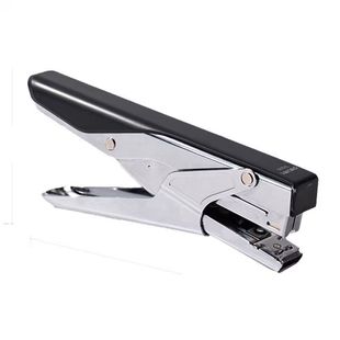 得力手握式订书机外卖打包专用单子商用钉书机订书器订书钉小号手持省力加厚通用大号装订机外卖夹单神器