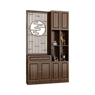 新中式玄关柜进门屏风隔断客厅入户正对门遮挡酒柜置物架简约鞋柜