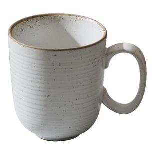 象有秘密 素白复古马克杯芝麻釉点工艺大容量咖啡杯陶瓷杯子水杯