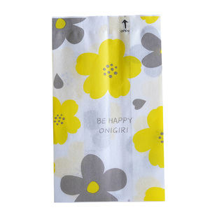 棉纸饭团袋 三明治汉堡防油包装纸 可微波炉加热易撕环保袋50个