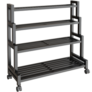 阶梯式花架子阳台置物架多层铁艺展示架落地式可移动多肉花盆托架