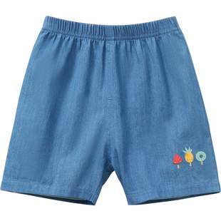 婴儿夏季牛仔裤儿童纯棉幼儿薄款夏装屁屁裤男童女童裤子宝宝短裤