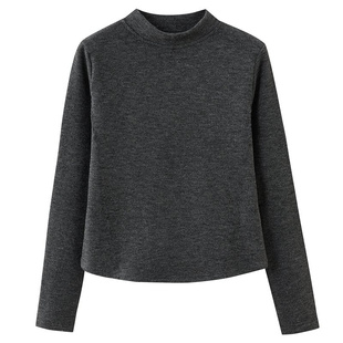 半高领大码女装德绒保暖内搭打底衫春秋冬装新款修身显瘦t恤上衣