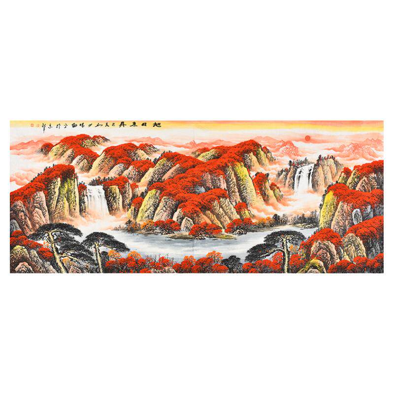 名师手绘国画招财风水画