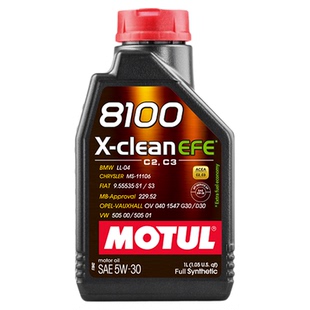 MOTUL摩特8100X-clean EFE 5W30国六低灰分全合成汽车机油润滑油
