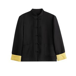 INSOMNIA失眠者春秋季原创设计宽松拼色复古盘扣新中式国风套装男