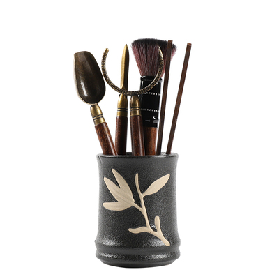 茶道六君子黑檀木套装清洗高档夹