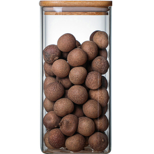 方形高硼硅透明密封储物收纳食品样品原材料展示罐家居装饰瓶摆件